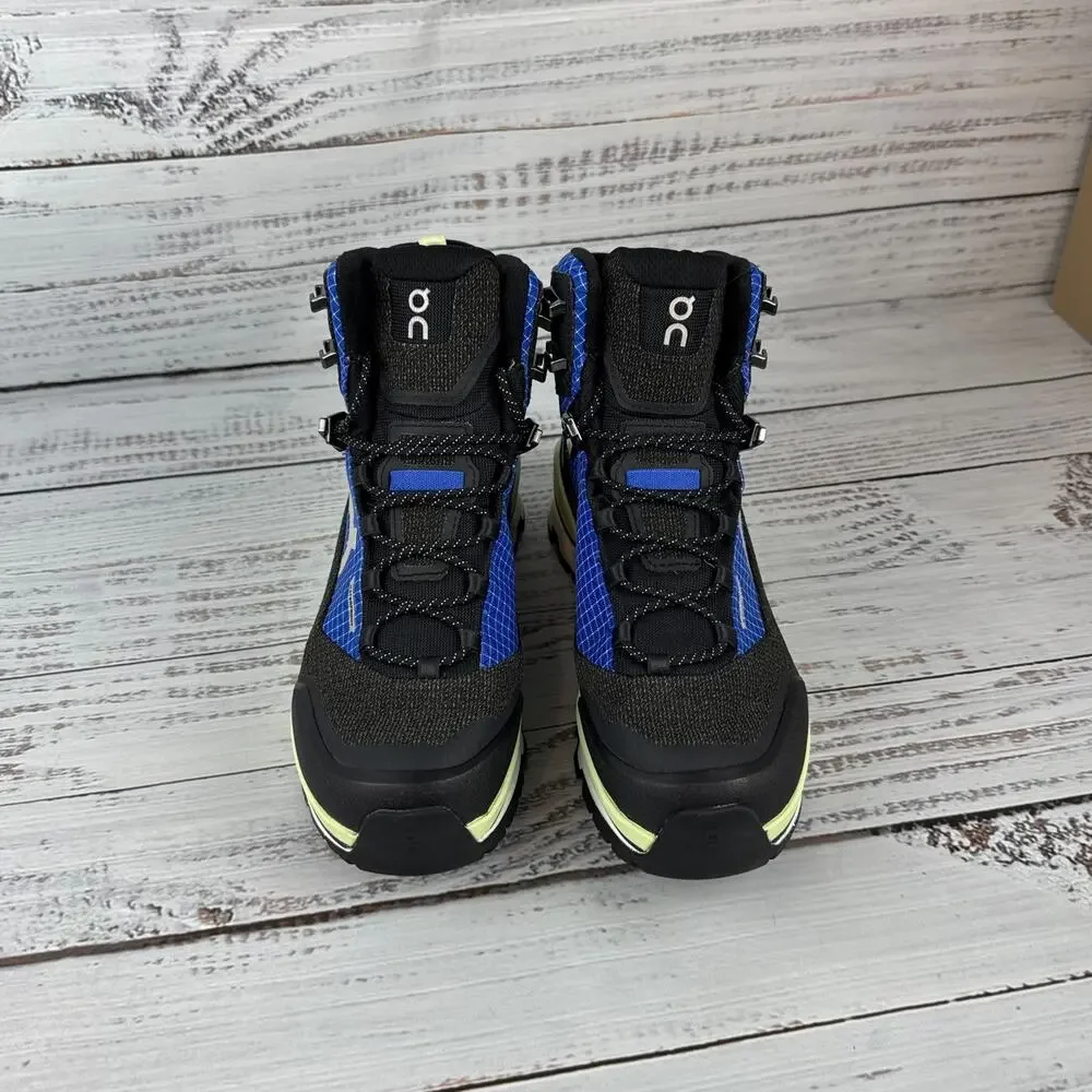 On Cloudalpine Waterproof Womens US 8 Hiking Boots Black Blue